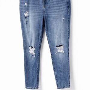 Torrid Distressed Skinny Blue Jeans